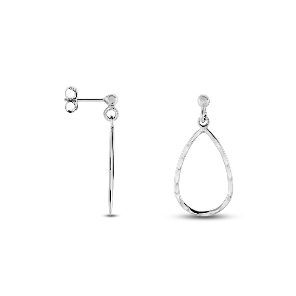 Boucles D'oreilles Pendantes Argent Blanc Camulos