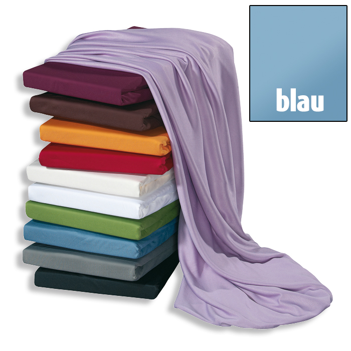 Microfaser-Jersey-Bettlaken - blau - 90x200 cm