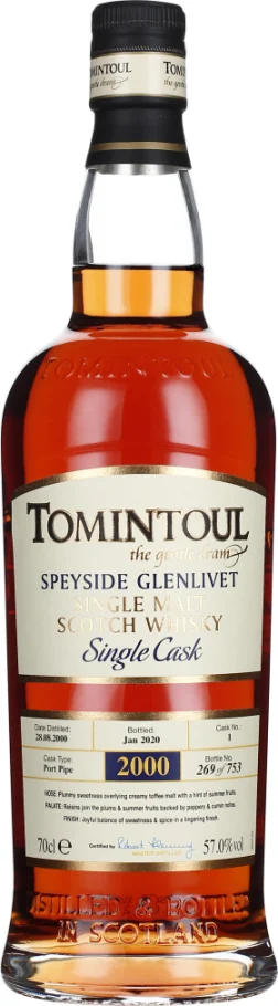 TOMINTOUL 19 YEARS 2000 PORT SINGLE CASK 70CL