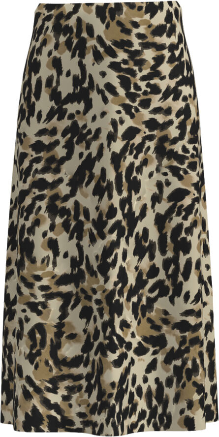 YAS YASPELLA HW MIDI SKIRT S. NOOS Black/leo print