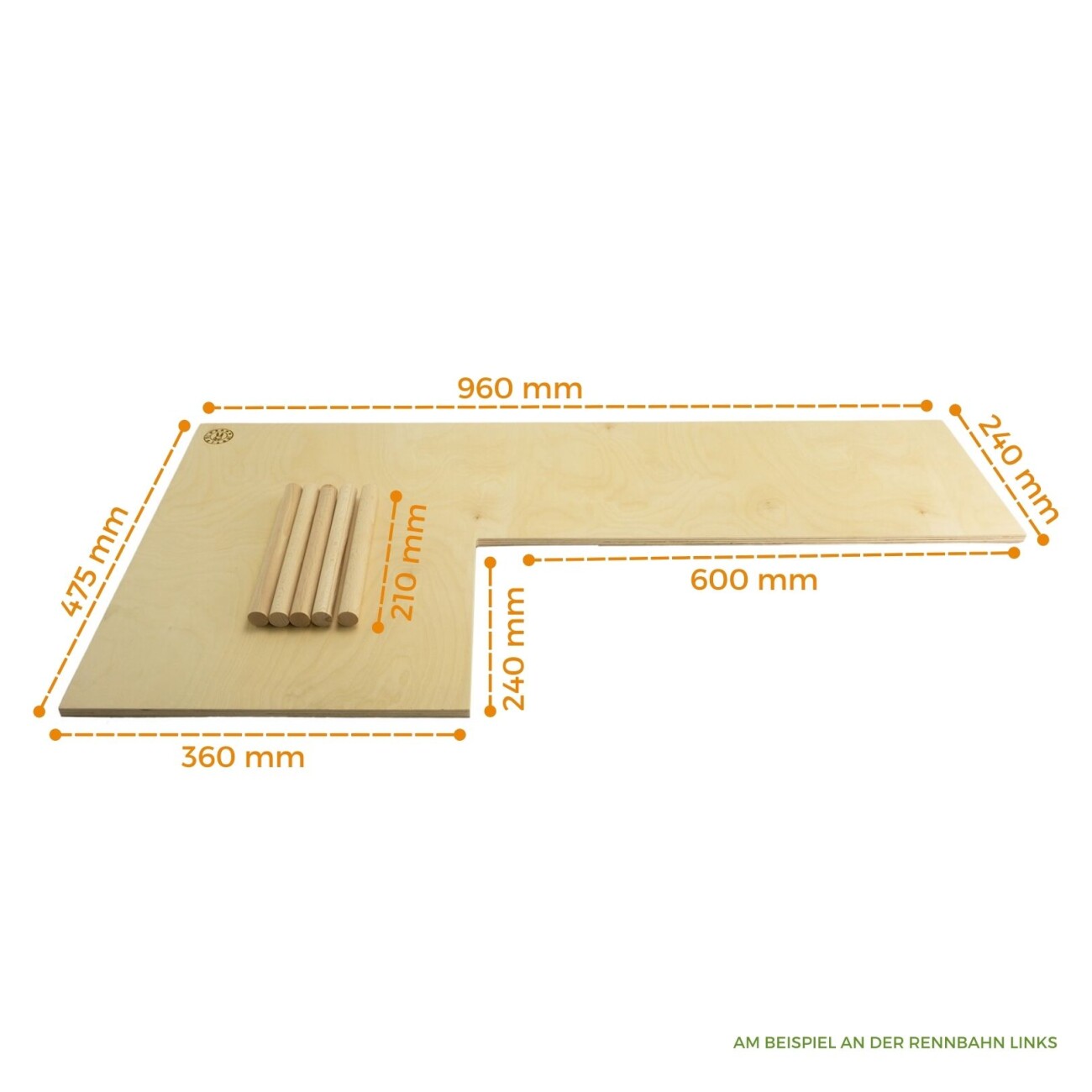 Getzoo Rennbahn Links (96x47x21cm) XXL