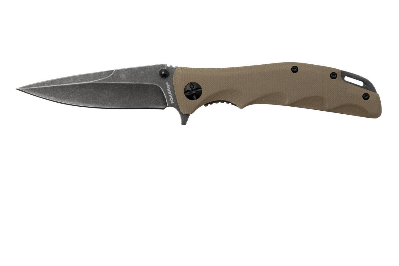 Fox Edge Mandatory Fun, Tan Micarta, FE-025 zakmes