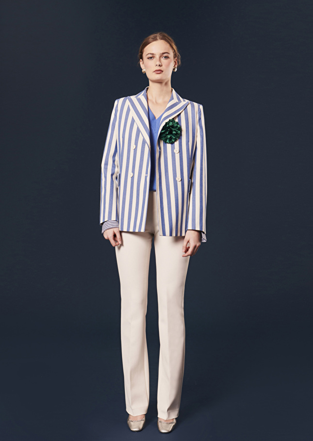 Veste Mylanbleue à rayures