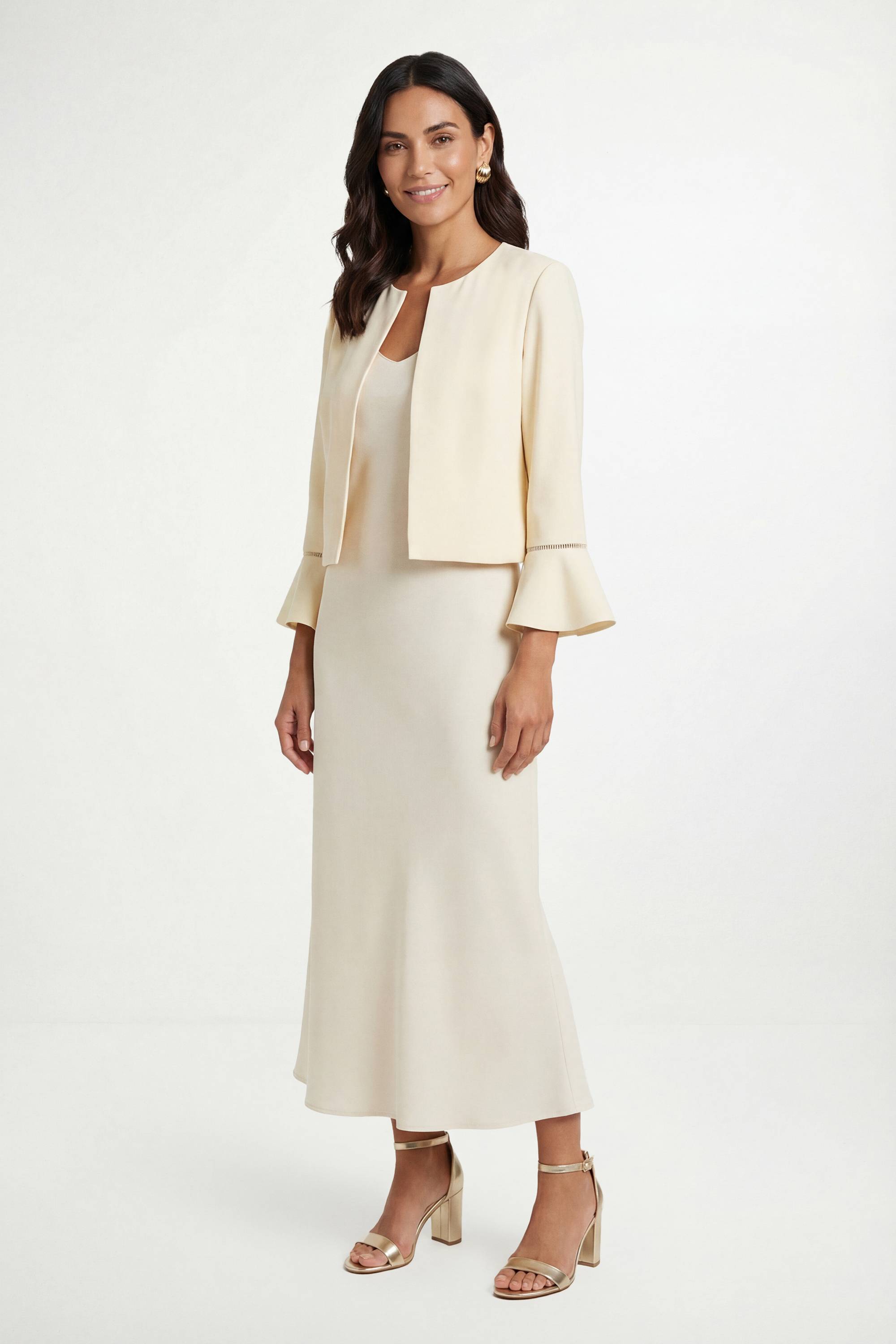 Wallis Veste À Manches Évasées En Tissu Tissé