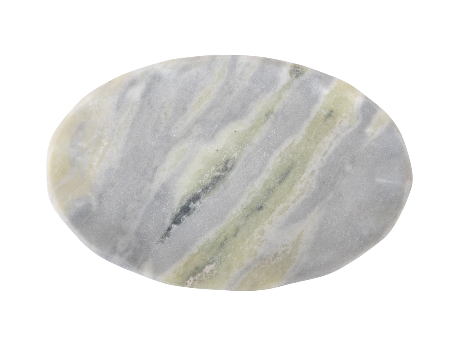 Tray Waved oval medium marble himalayan green