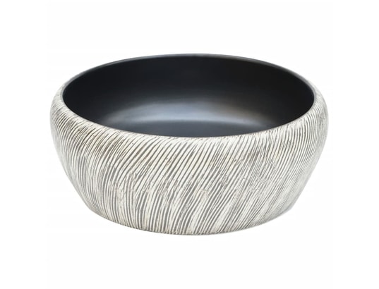 VIDAXL - Vasque à poser noir et gris rond f41x14 cm céramique