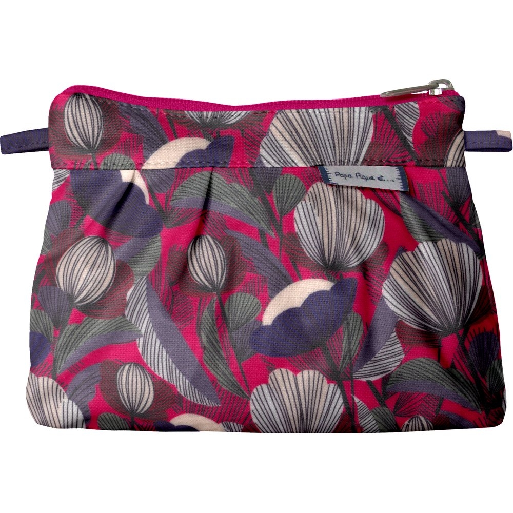 Mini Pochette Plissée Pavot Fuchsia