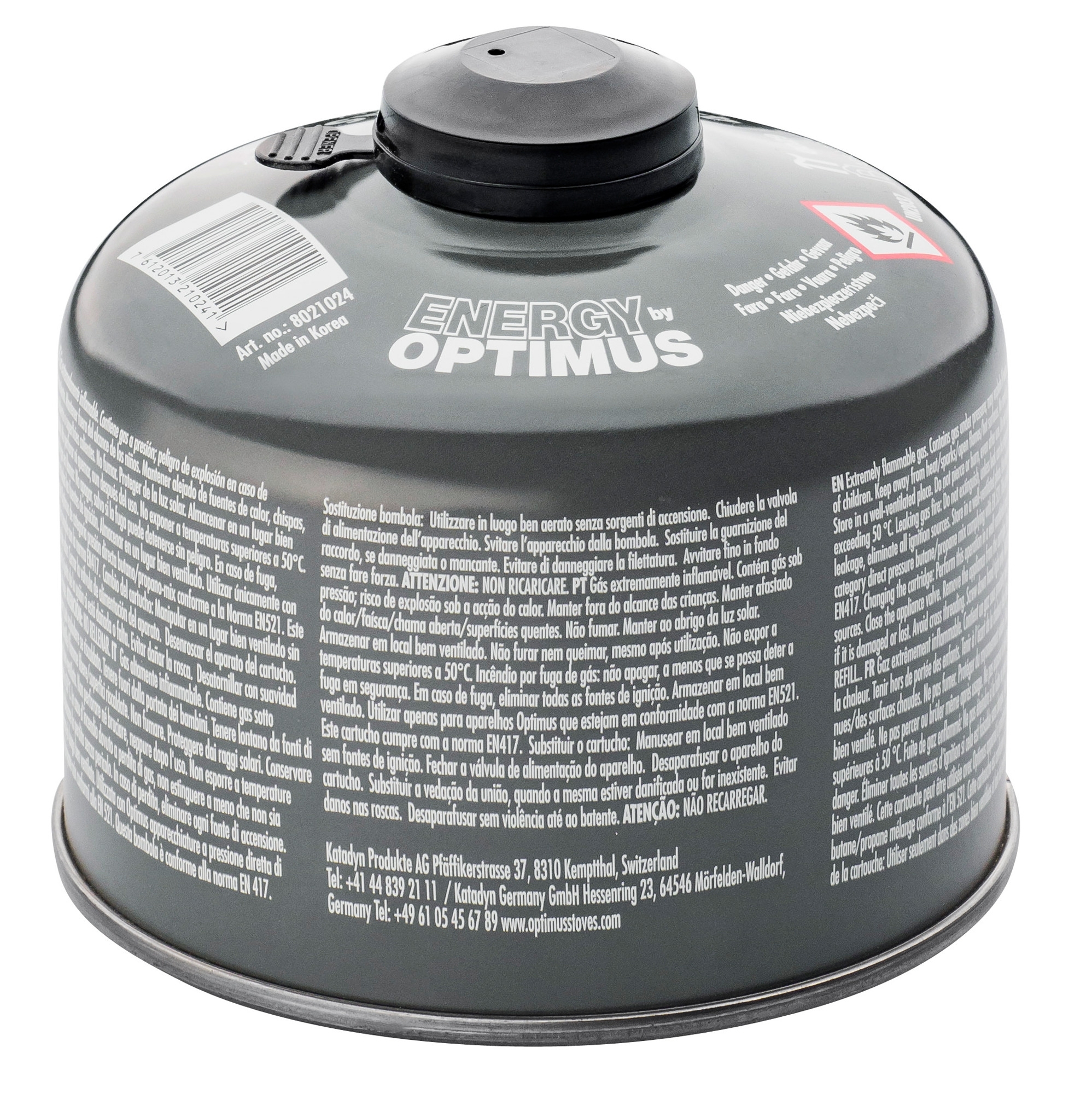 Optimus Gaskartusche 4-Season mit Schraubgewinde & Schutzkappe 230 g