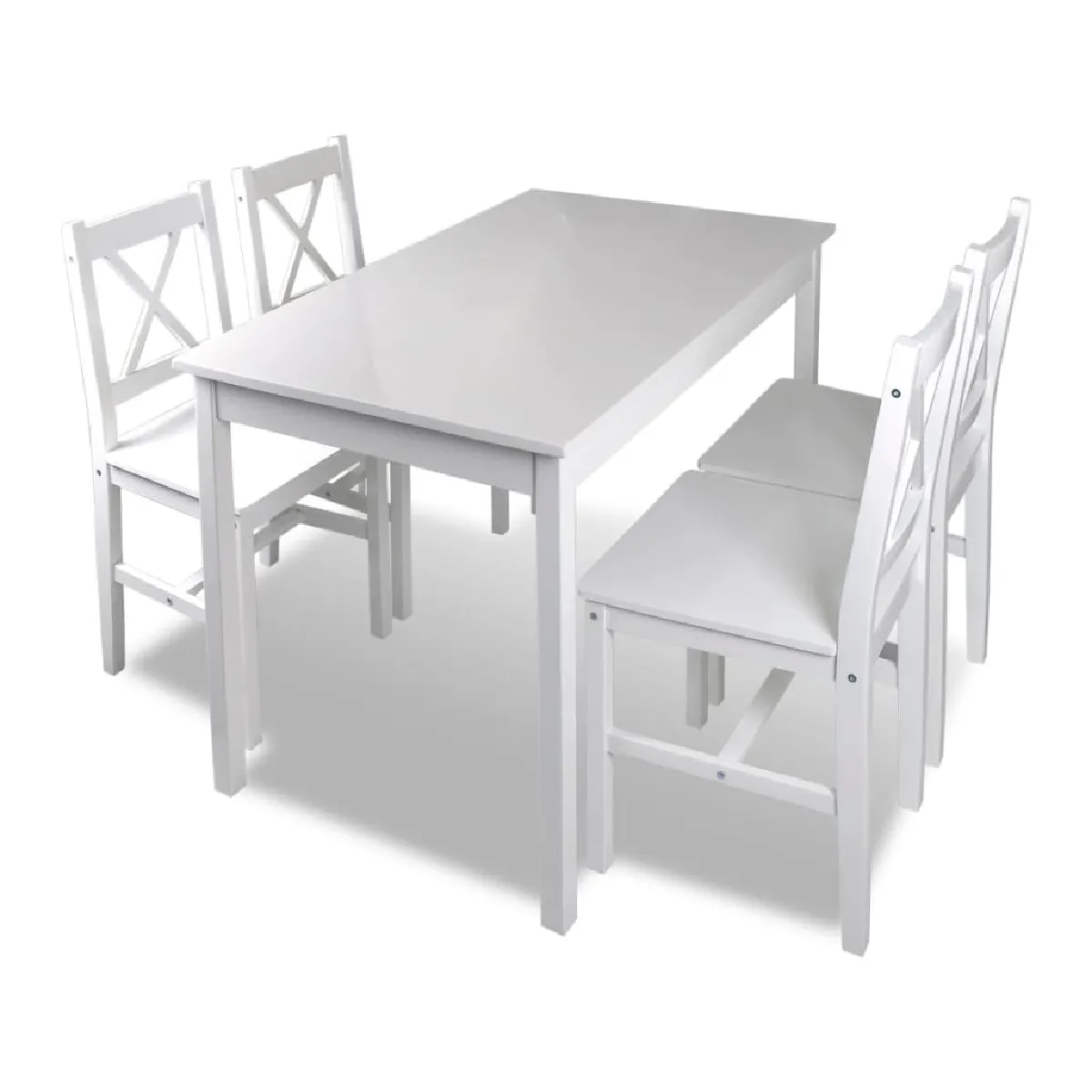 vidaXL Ensemble salle à manger 5 pièces - Blanc