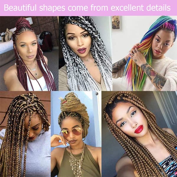 INF Jumbo braid hair extensions twist flette hår Mørkebrun