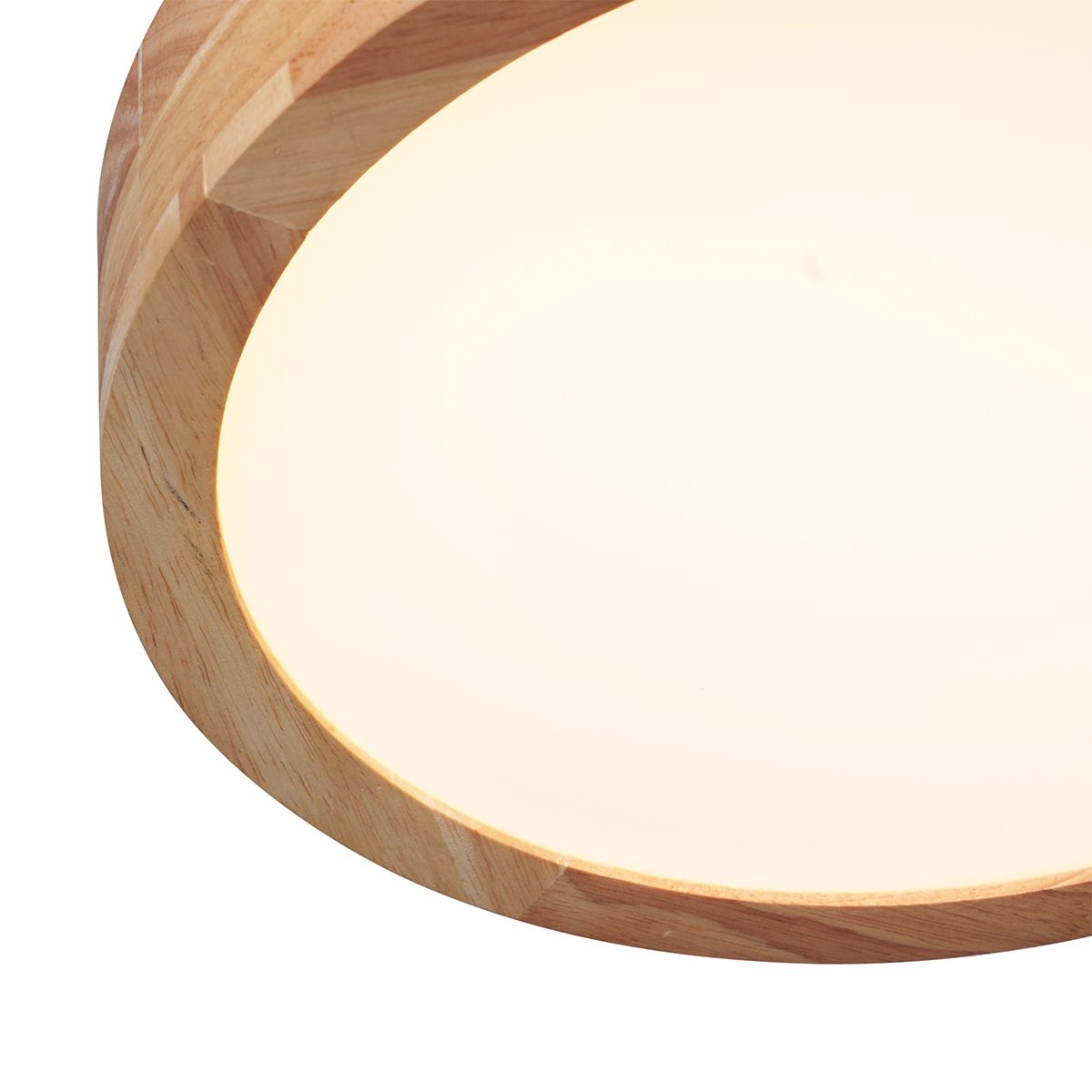 Scandinavische plafondlamp hout 30cm incl. LED dimbaar - Pecker
