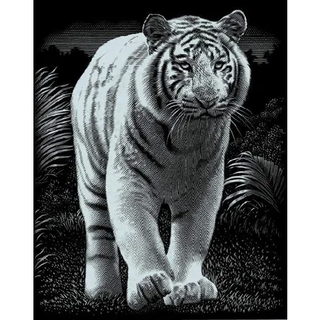 Mammut Kratzbild groß Tiger