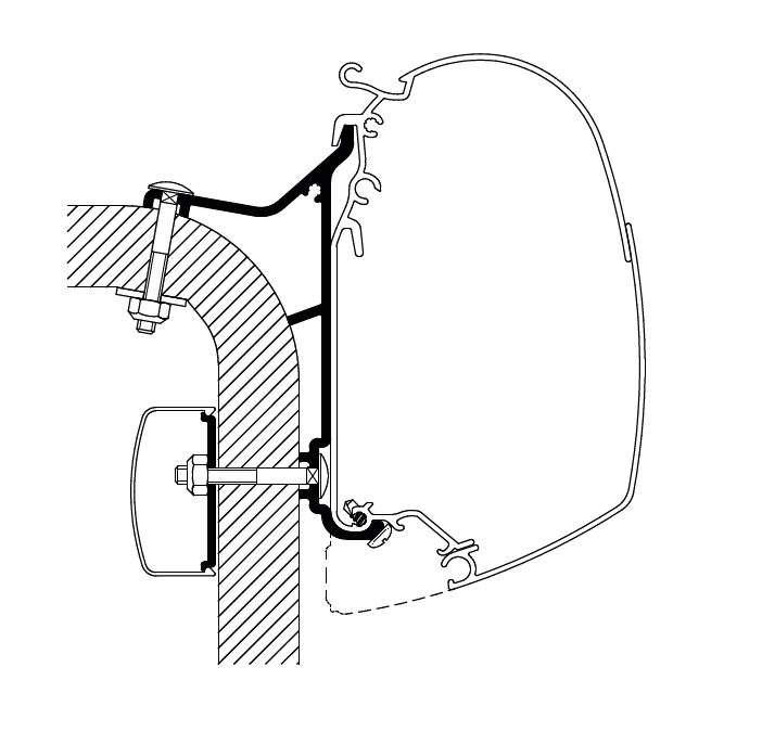 Thule Hymer B2 Klasse Adapter für Serie 5 4,5m