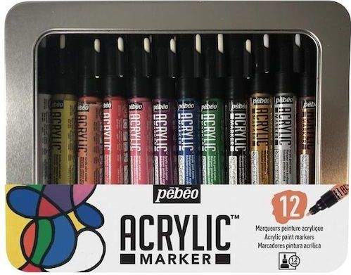 Pebeo - Acryl Markers - Assortiment - 12X1.2MM - Multi-Doel