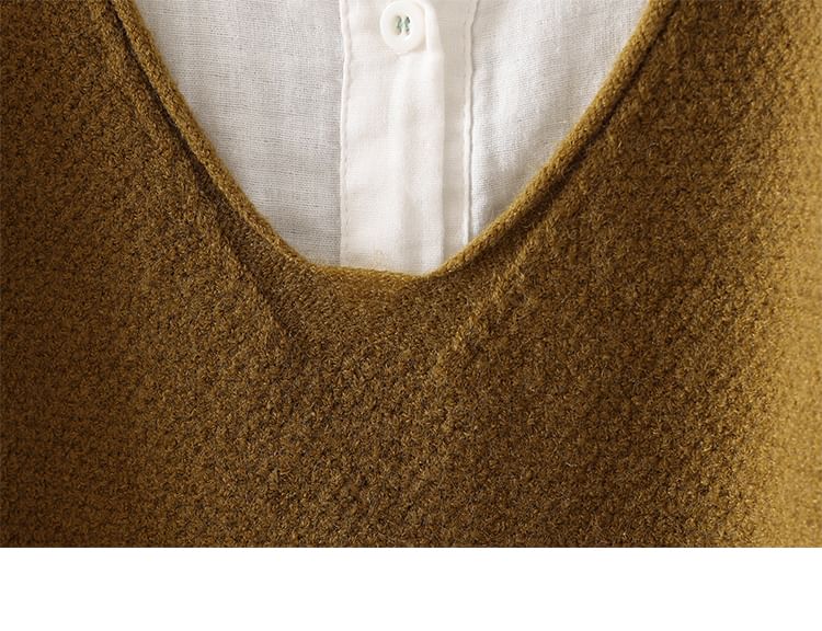 ZIMO - V-hals effen trui-vest