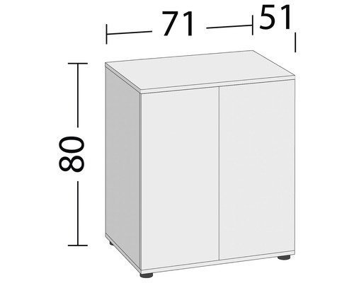 Juwel SBX Lido 200 aquariumkast, 71x51x80 cm, wit