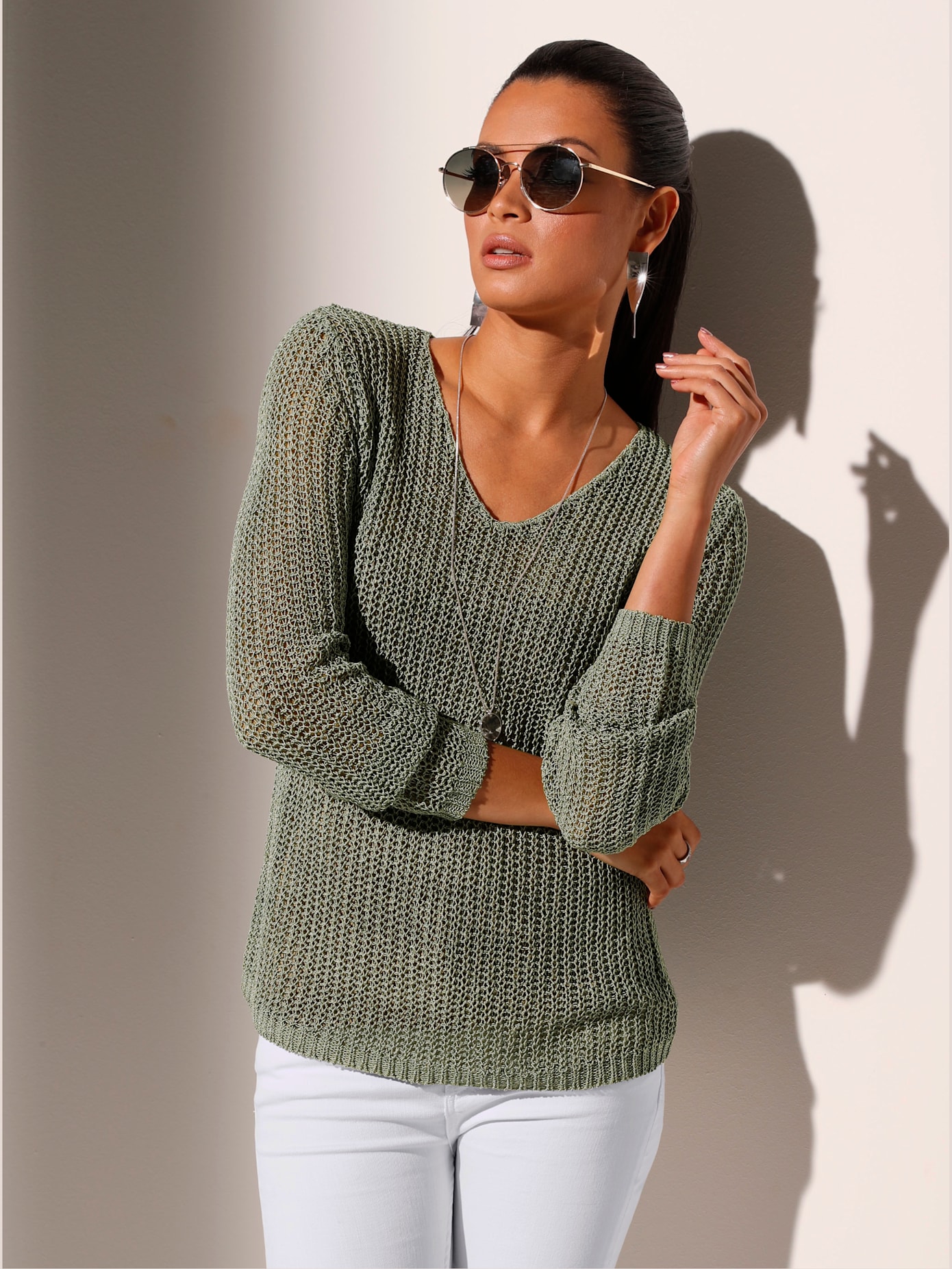 Pull en tricot superbe fil fantaisie