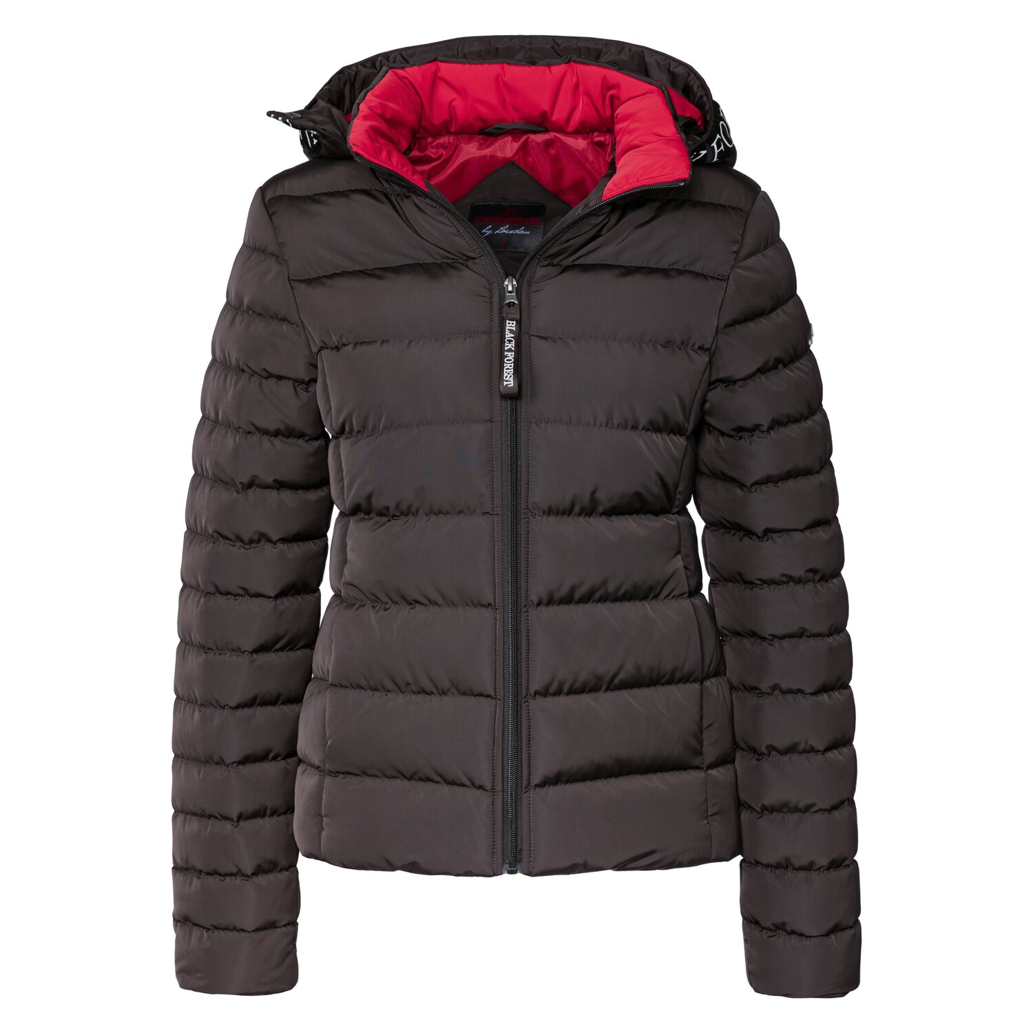 black forest Steppjacke mit Kapuze - anthracite
