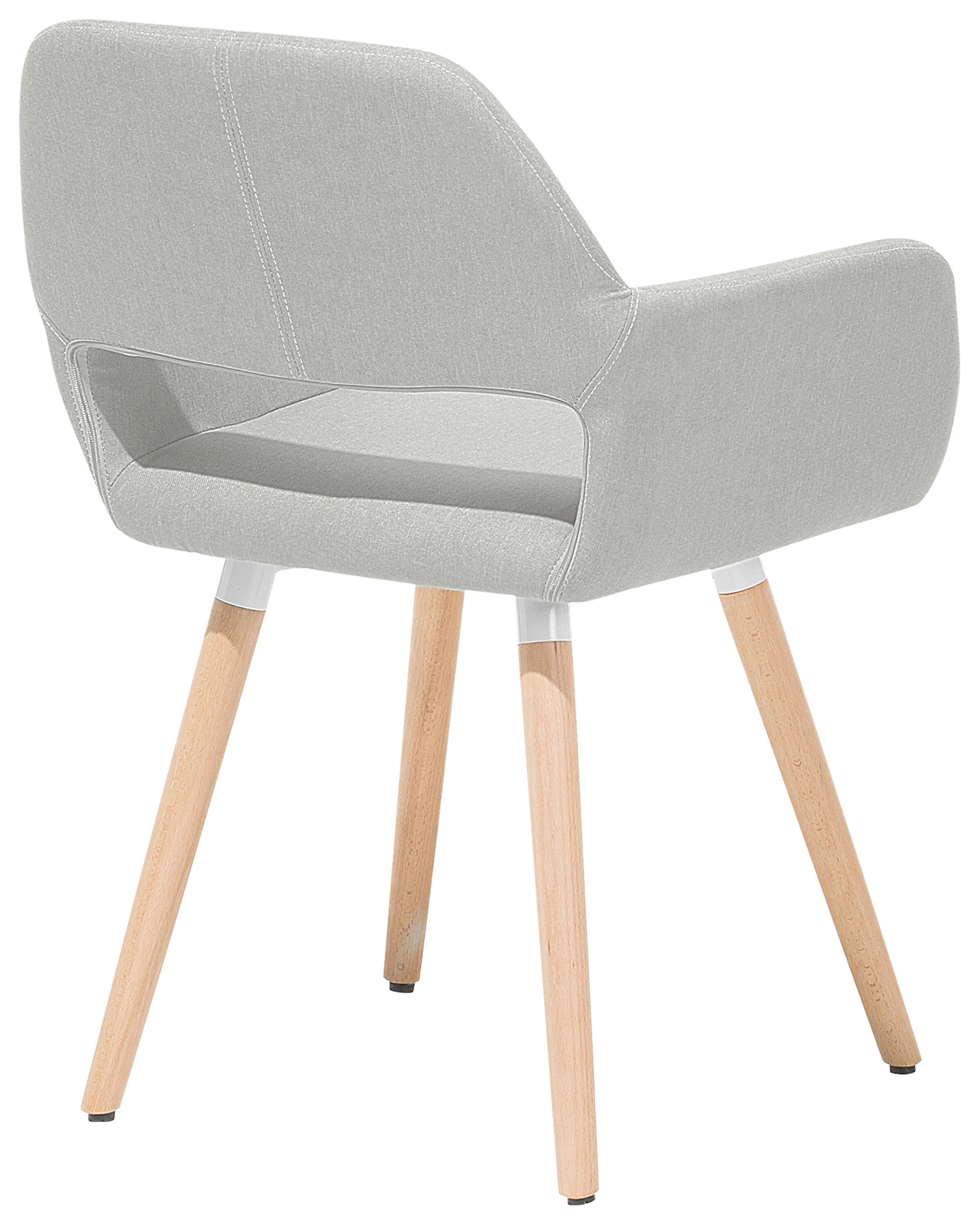 Set van 2 eetkamerstoelen CHICAGO Stof Lichtgrijs