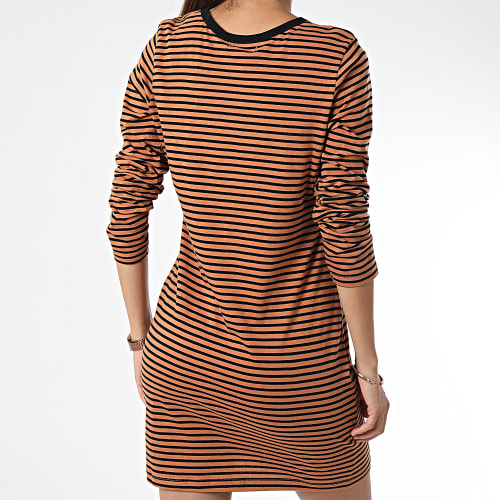 Robe Manches Longues Femme Cilli Noir Camel