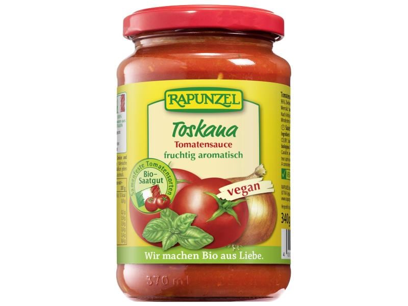 Rapunzel Sauce Bio  Tomatensauce Toskana 340 g Aromatische Teigwarensauce mit Gemüse
