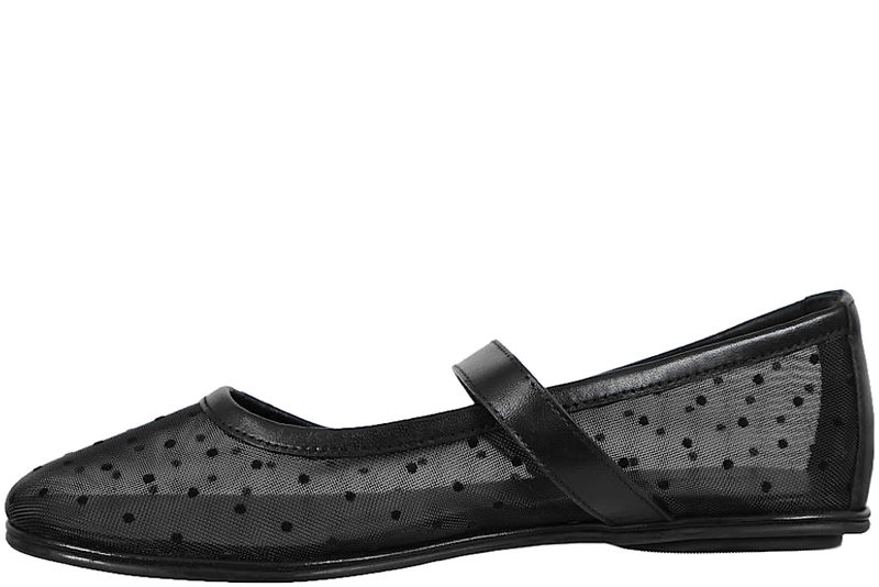COPENHAGEN SHOES BALLERINA NET DOTS BLACK