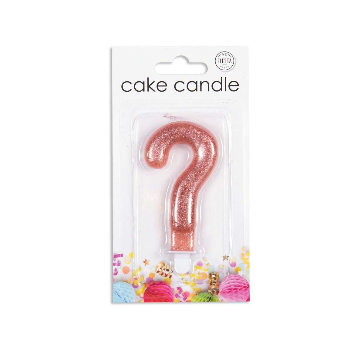 Kaars ? Jaar Rose Goud Glitter 7cm