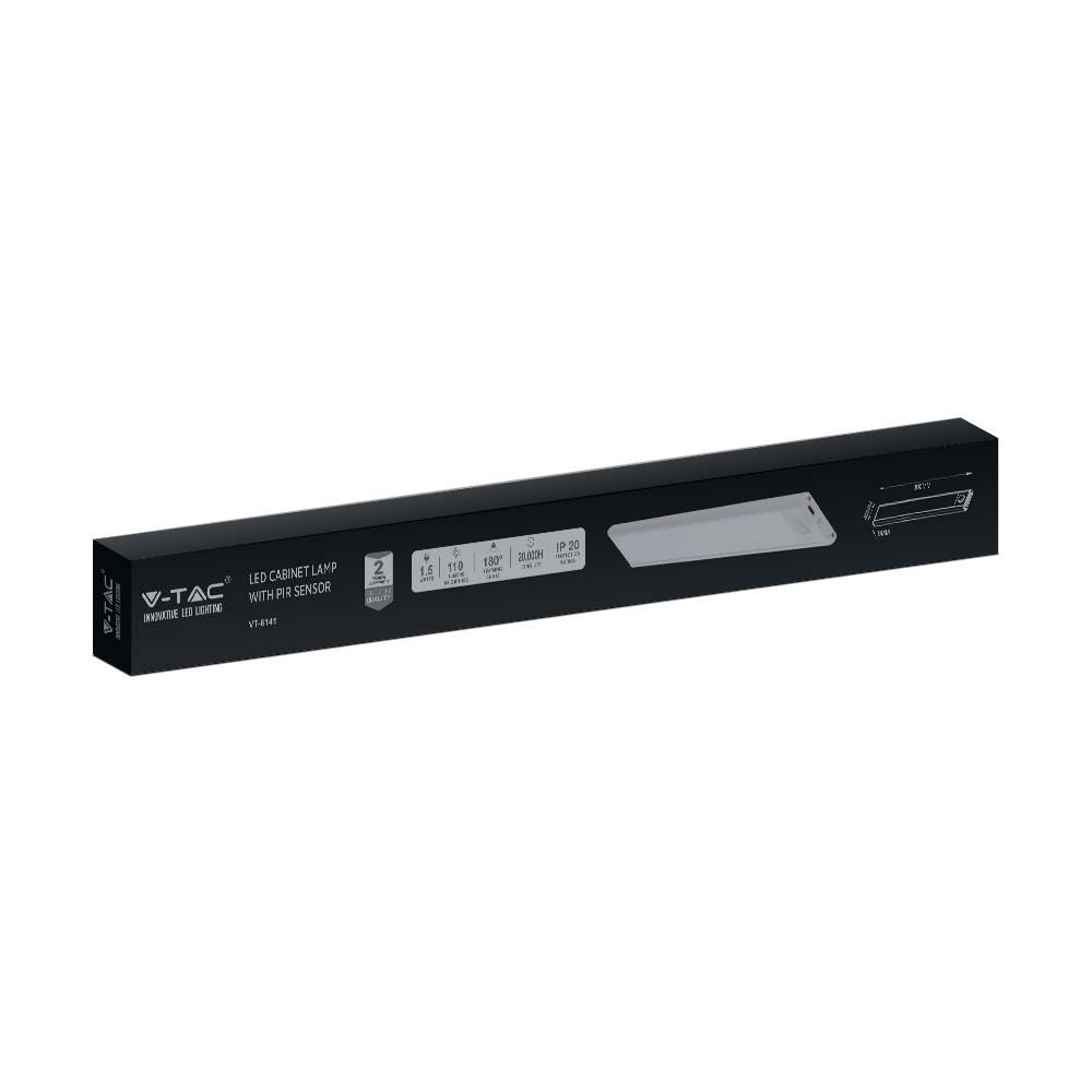 V-TAC VT-8141-S - LED-wandlampen - Zilver - IP20 - 1,5 W - 110 lumen - 3000 K
