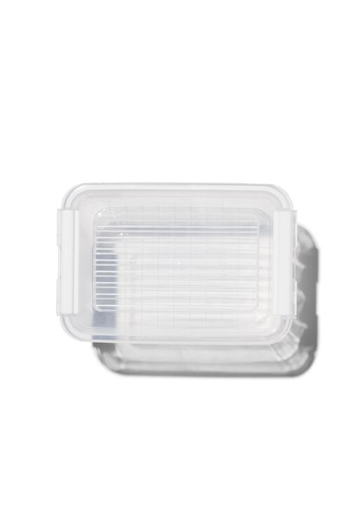 boîte de rangement avec couvercle 1.2L Dublin transparent 18x12x10