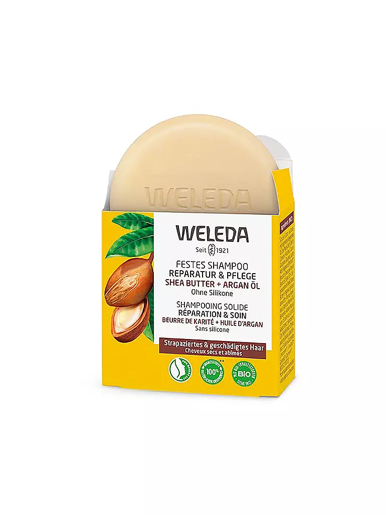 WELEDA Festes Shampoo Reparatur und Pflege 50g keine Farbe