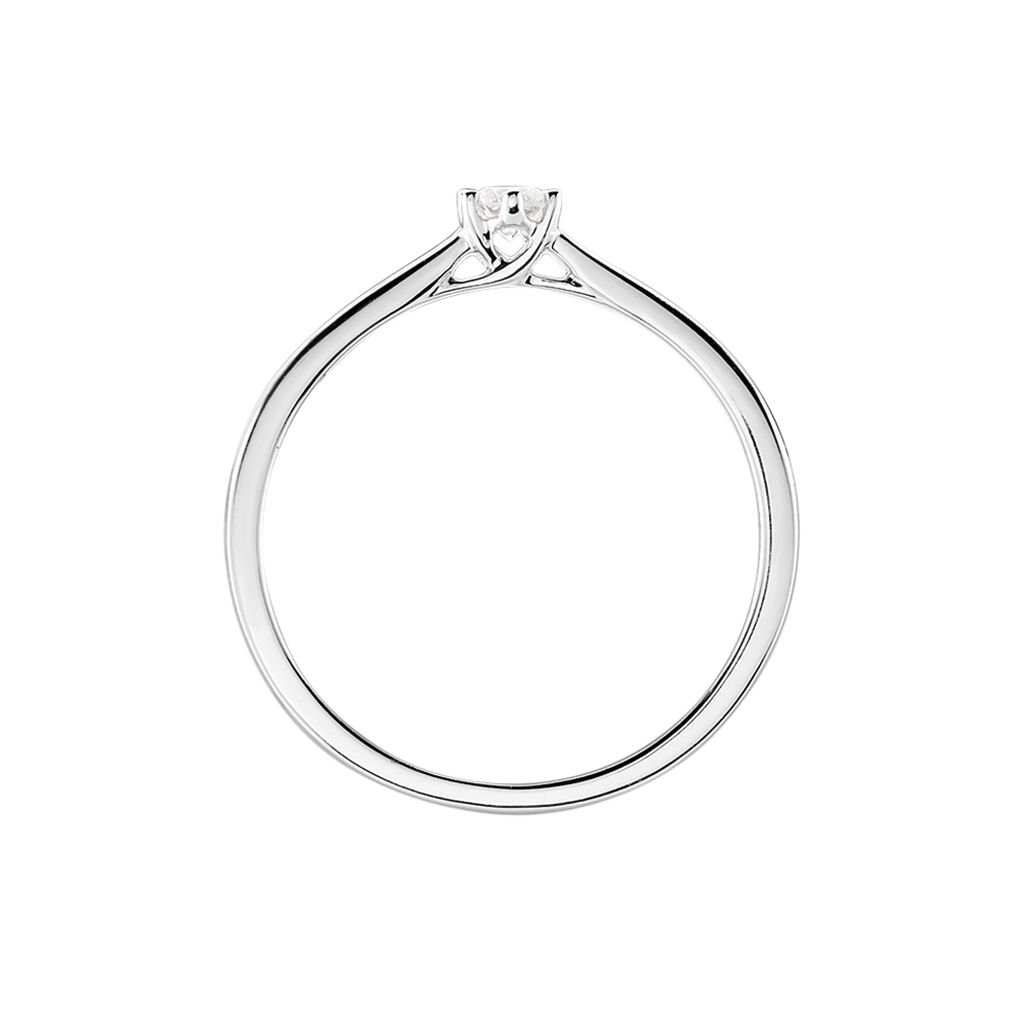 Bague Solitaire Athena Or Blanc Diamant