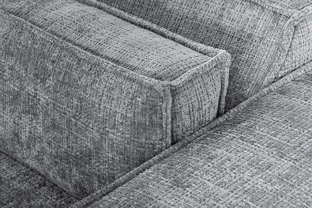 Design 3-Sitzer Sofa BOSSA NOVA 260cm grau Chenille XXL-Couch
