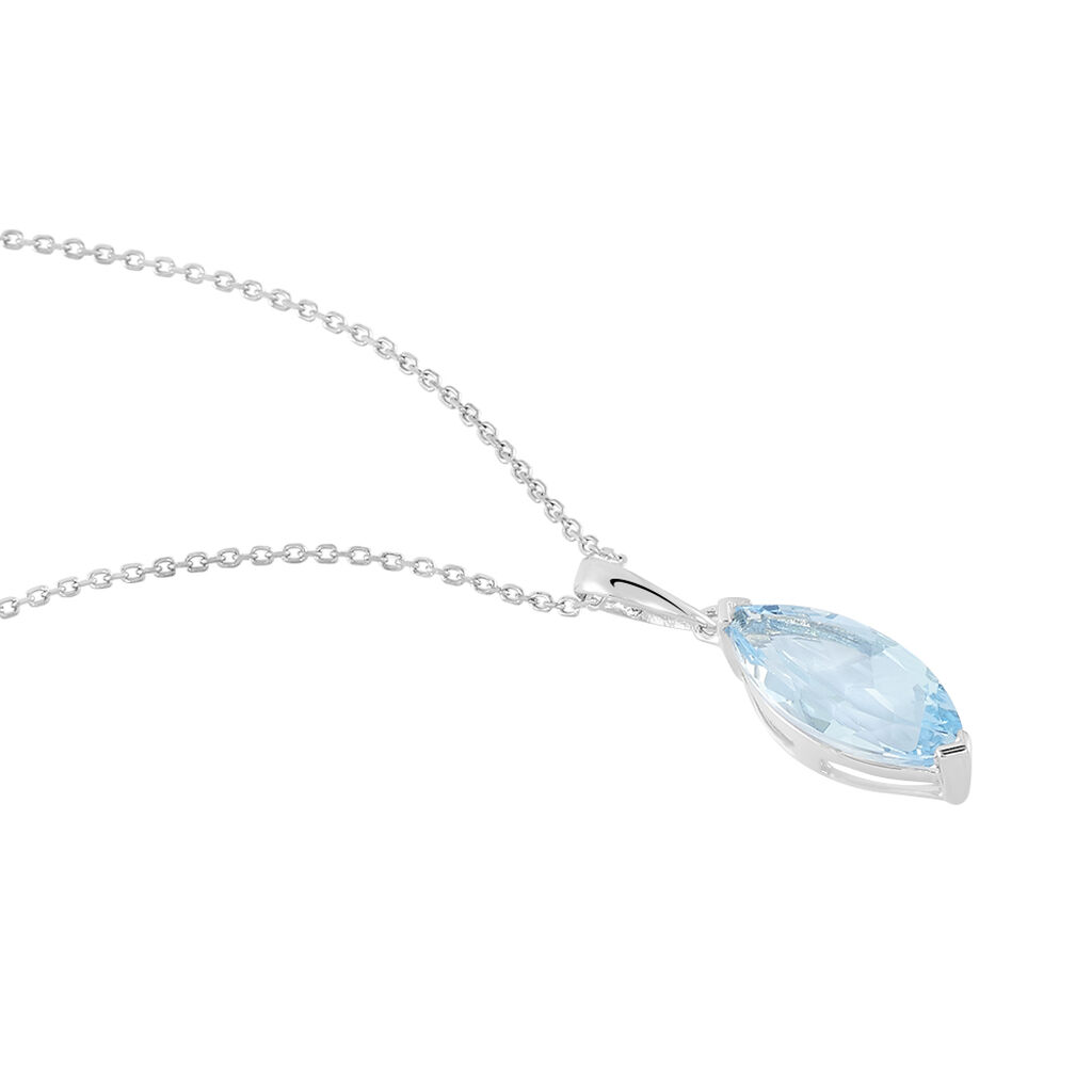 Collier Raquel Or Blanc Topaze