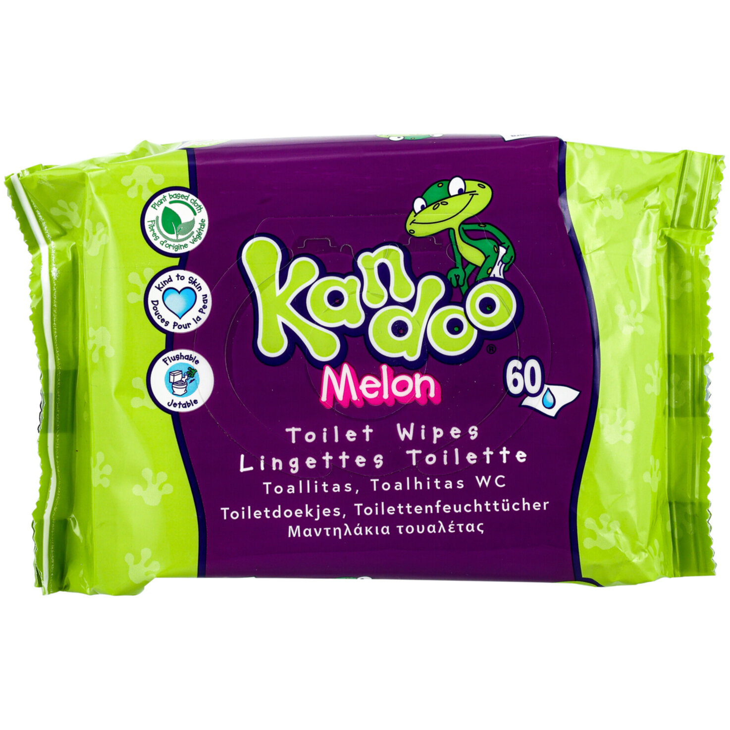 Kandoo Toilettenfeuchttücher Melon 60 Stück