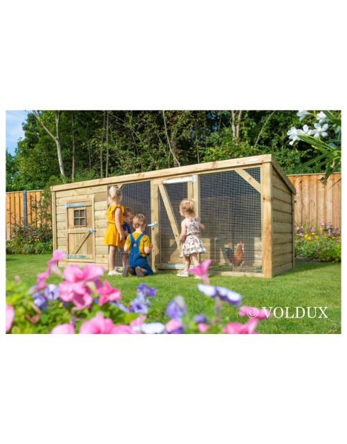 Voldux Dierenverblijf Britt Xl - Dierenverblijf - 342x130x132 cm Bruin