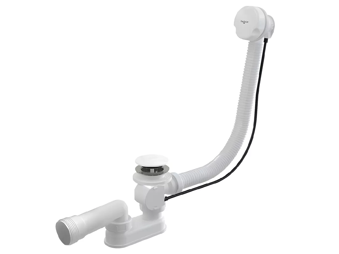 Vidage pour baignoire automatique blanc en acier inoxydable