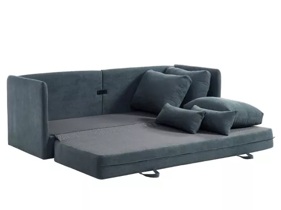 Canapé 3 places convertible en tissu GRECCO - Gris