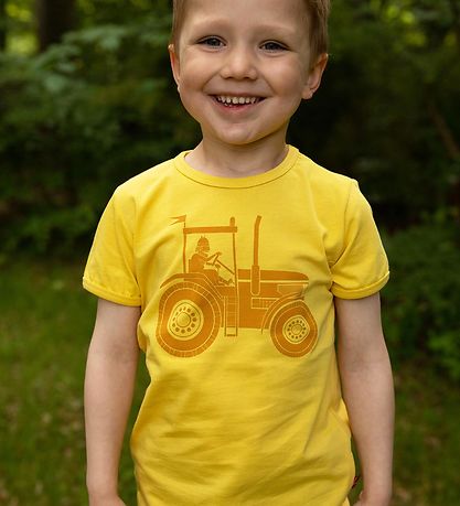 Danef? T-Shirt - Danebasic - Faded Yellow Traktor