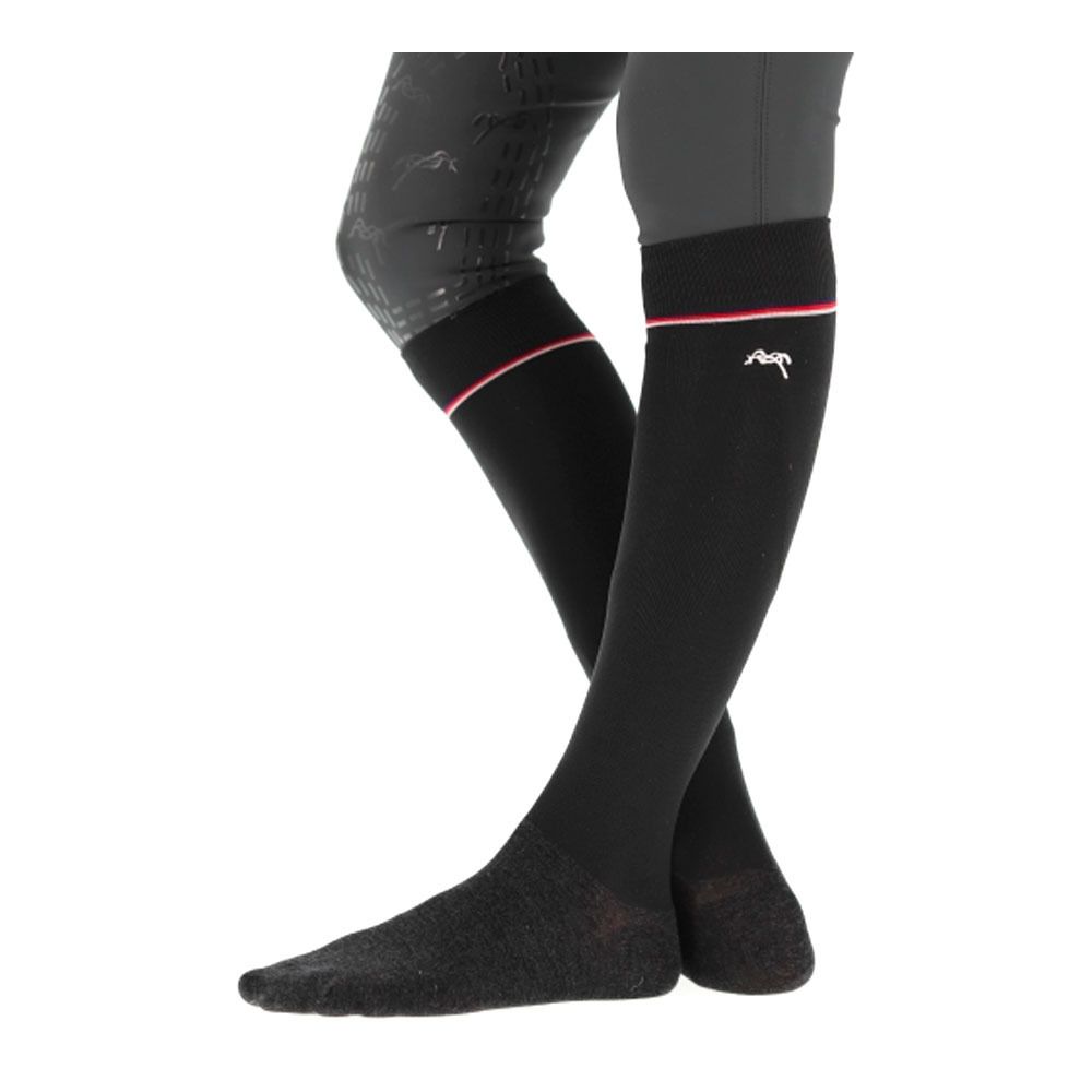 Pénélope LUXE - Chaussettes Femme noir/rayé bleu/blanc/rouge