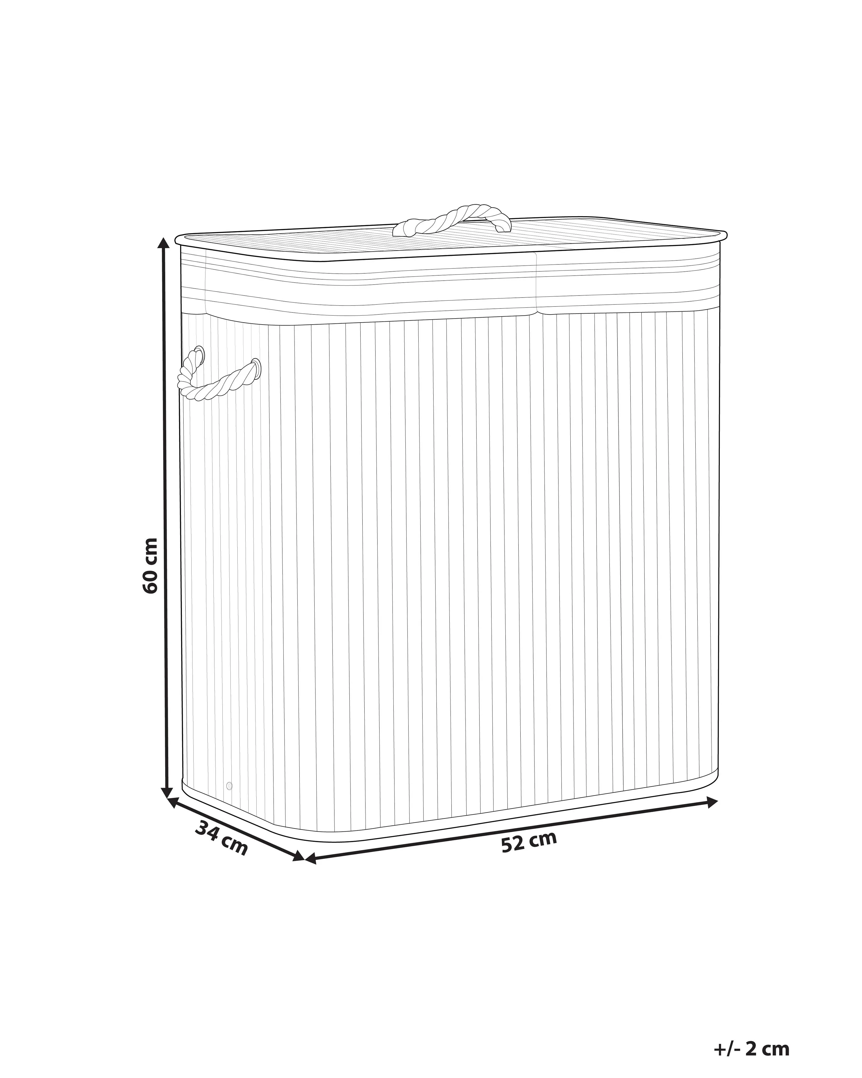 Mand KALTHOTA Bamboehout Lichtbruin 100 L