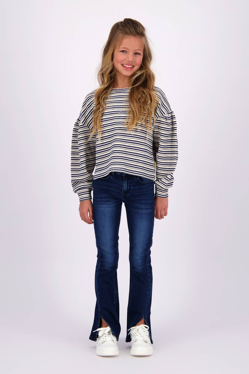 Vingino flared fit jeans dark blue denim