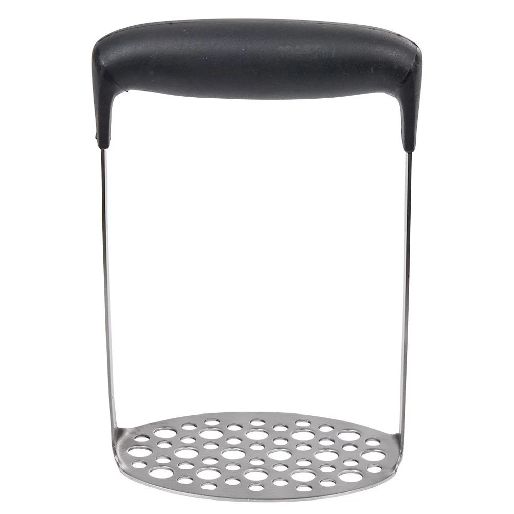 Presse purée en inox et silicone noir