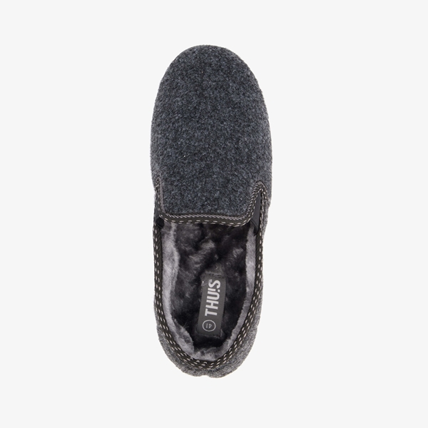 Thu!s gevoerde heren pantoffels grijs