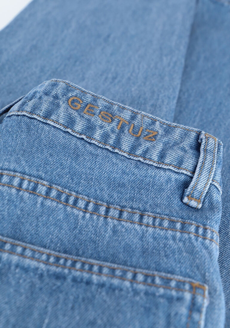 GESTUZ blauwe gestuz mom jeans denagz mom jeans