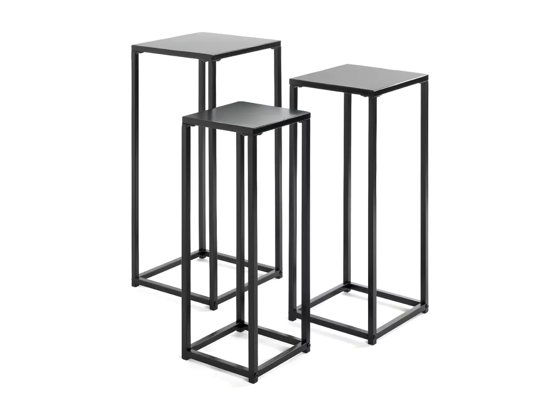 Lot de 3 Porte-Plantes en Métal 