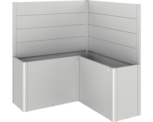 Biohort privacyscherm voor Belvedere, L-vorm, 2 stuks, L150, zilver-metallic