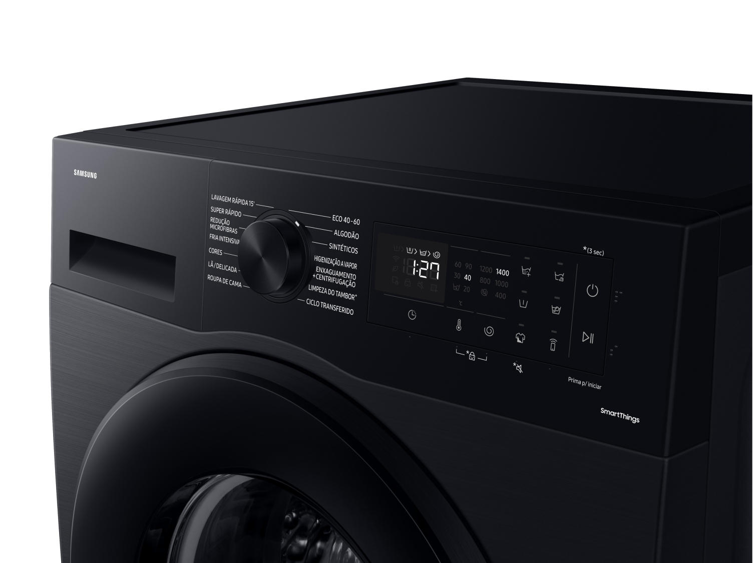 MAQUINA DE LAVAR ROUPA SAMSUNG WW11DG5B25ABEP PRETO A 11KG 1400RPM