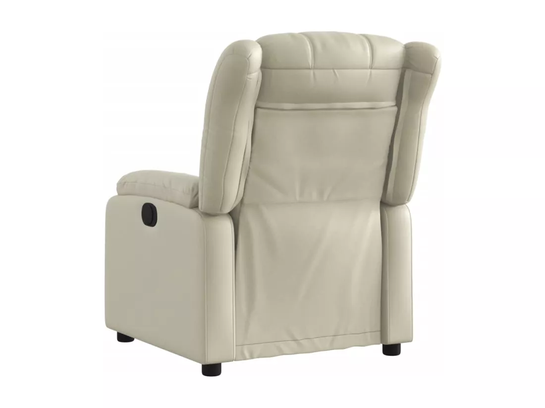 Fauteuil inclinable électrique Crème Similicuir