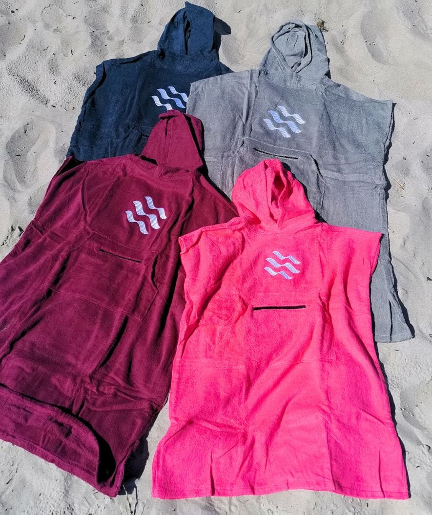 Watery badeponcho til voksne - Bomuld - Pink