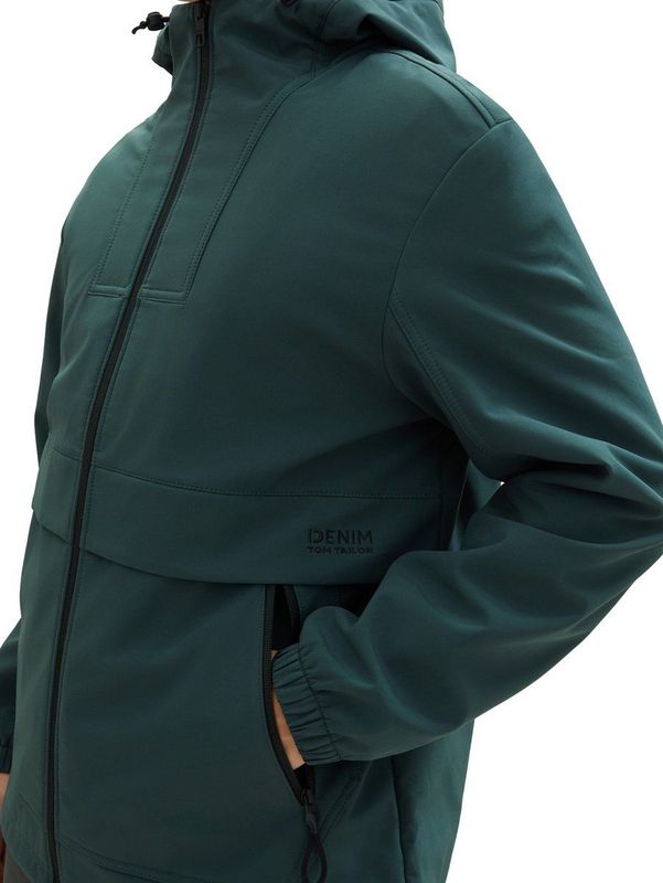 Tom Tailor Denim - Softshell Jack - Groen - 100% Polyester